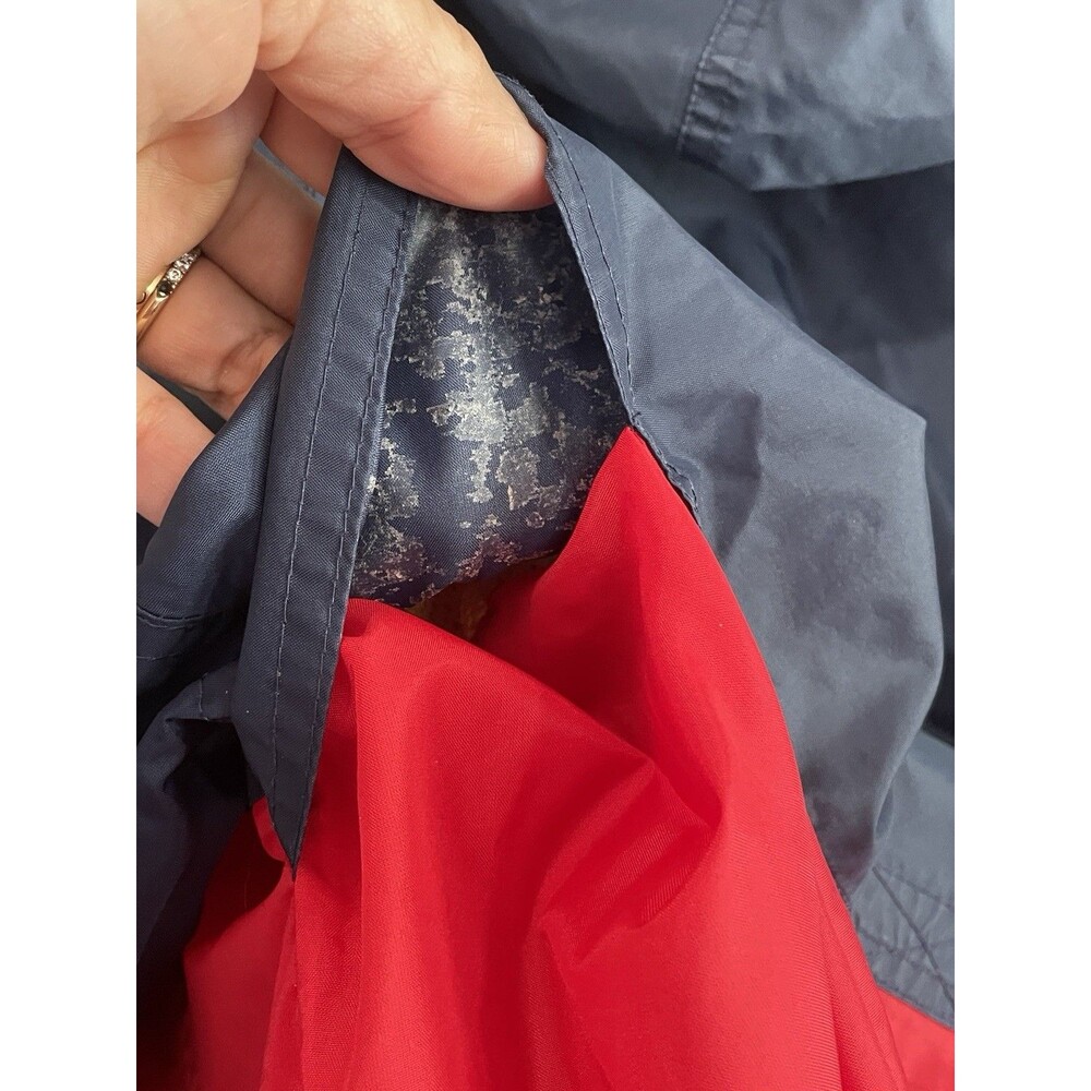 Vintage 90s Helly Hansen Sailing Color Block Rain Jacket Men's S-M Red Blue - Picture 11 of 14